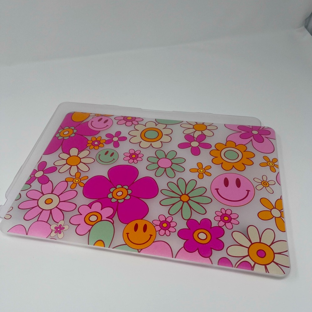 Retro flower laptop case Groovy Clear MacBook-Pro case-"13"-2020.